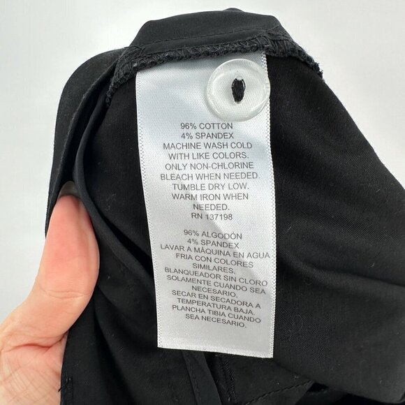 Danielle Bernstein High Waist Cotton Trouser Shorts Pleated Black Women's 0 - Picture 7 of 7